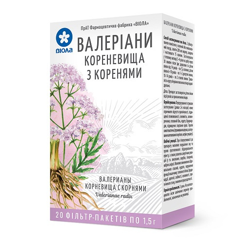 ВАЛЕРИАНЫ КОРНЕВИЩА С КОРНЯМИ 1,5 г фильтр-пакет №20