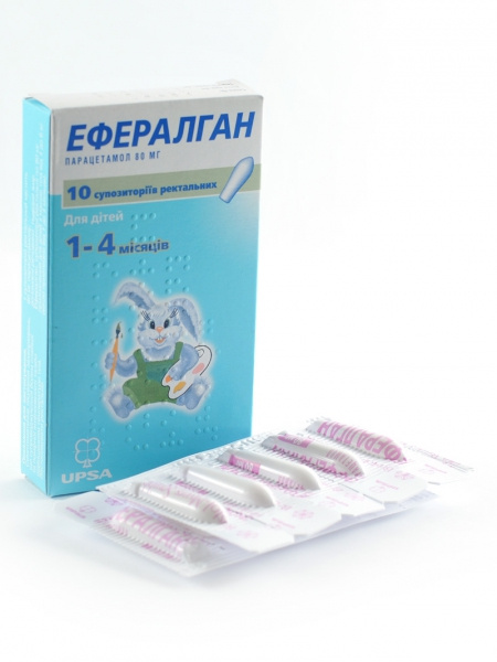 ЭФФЕРАЛГАН суппозитории ректал. 80 мг блистер №10