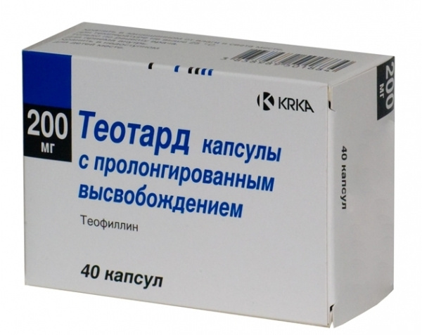 ТЕОТАРД капс. пролонг. дейст. 200 мг блистер №40 ТЕОТАРД капс. пролонг. дейст. 200 мг блистер №40