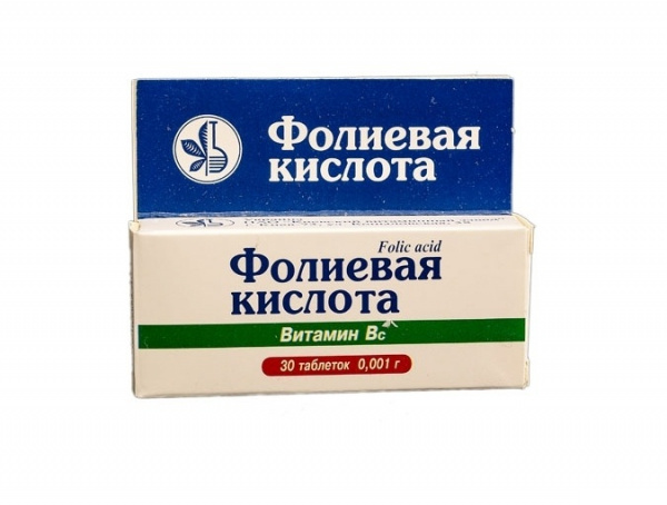 ФОЛИЕВАЯ КИСЛОТА табл. 1 мг блистер №30
