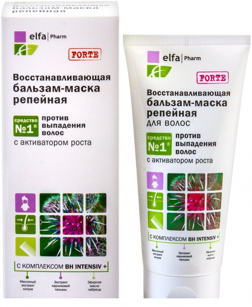 БАЛЬЗАМ-МАСКА ВОССТАНАВЛИВАЮЩАЯ РЕПЕЙНАЯ «ELFA PHARM» 200 мл