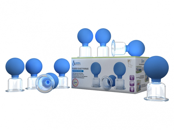БАНКИ ВАКУУМНЫЕ ПОЛИМЕРНО-СТЕКЛЯННЫЕ ДЛЯ ПРОВЕДЕНИЯ СТАТИЧЕСКОЙ ИЛИ КИНЕТИЧЕСКОЙ ВАКУУМ-ТЕРАПИИ №8