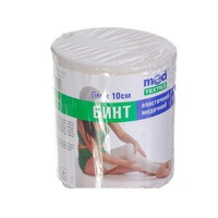 БИНТ МЕДИЦИНСКИЙ ЭЛАСТИЧНЫЙ ЛЕНТОЧНЫЙ СРЕДНЕЙ РАСТЯЖИМОСТИ 10 см х 3 м