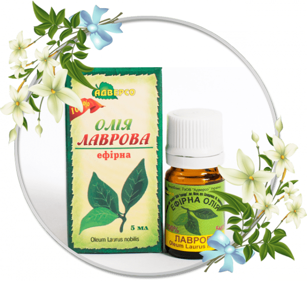 МАСЛО РАСТИТЕЛЬНОЕ ЭФИРНОЕ 5 мл, лавровое