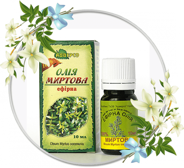 МАСЛО РАСТИТЕЛЬНОЕ ЭФИРНОЕ 5 мл, миртовое