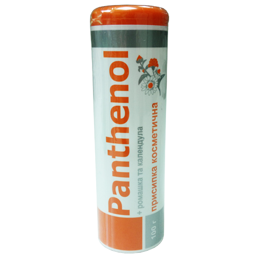 ПРИСЫПКА КОСМЕТИЧЕСКАЯ С D-ПАНТЕНОЛОМ 100 г, с ромашкой и календулой