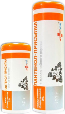 ПРИСЫПКА КОСМЕТИЧЕСКАЯ С D-ПАНТЕНОЛОМ 100 г, с чайным деревом