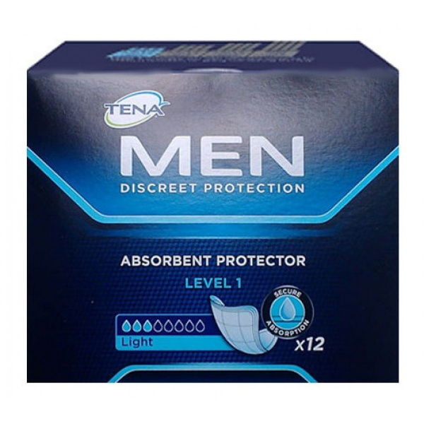 ПРОКЛАДКИ УРОЛОГИЧЕСКИЕ ДЛЯ МУЖЧИН, СТРАДАЮЩИХ НЕДЕРЖАНИЕМ МОЧИ TENA FOR MEN №12