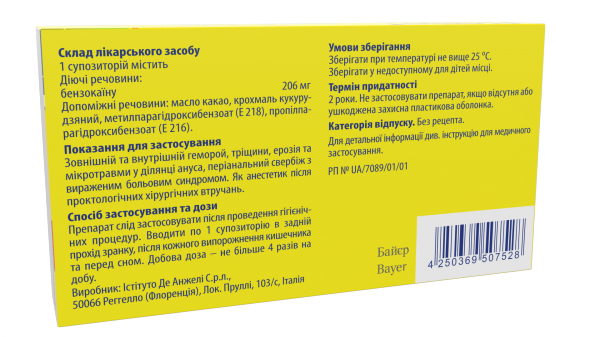РЕЛІФ АДВАНС супозиторії ректальні №12 РЕЛІФ АДВАНС супозиторії ректальні №12