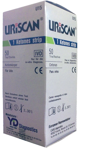 ТЕСТ-ПОЛОСКИ ДЛЯ АНАЛИЗА МОЧИ URISCAN URISCAN 1, кетоны №50
