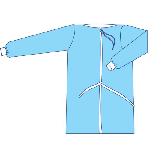 ХАЛАТ МЕДИЦИНСКИЙ (ХИРУРГИЧЕСКИЙ) НА ЗАВЯЗКАХ «СЛАВНА» СТЕРИЛЬНЫЙ L, смс