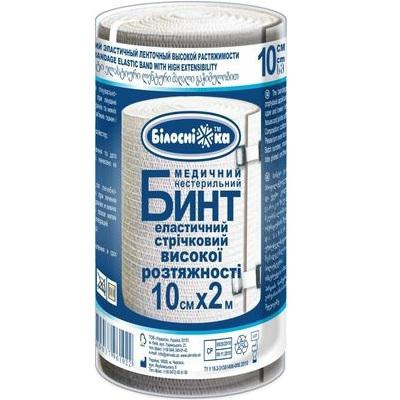 БИНТ МЕДИЦИНСКИЙ ЭЛАСТИЧНЫЙ ЛЕНТОЧНЫЙ ВЫСОКОЙ РАСТЯЖИМОСТИ 10 см х 2 м