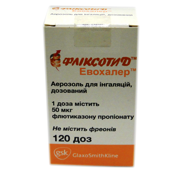 ФЛИКСОТИД ЭВОХАЛЕР аэрозоль для ингаляций дозир. 50 мкг/доза баллон 120 доз