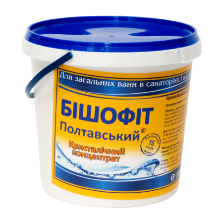 БИШОФИТ ПОЛТАВСКИЙ «КРИСТАЛЛИЧЕСКИЙ КОНЦЕНТРАТ» ведро п/э с крышкой 1000 мл