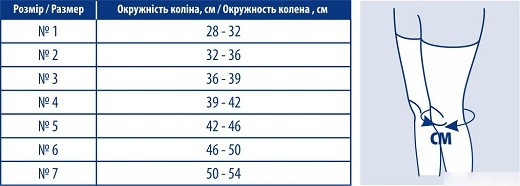 БАНДАЖ КОЛЕННОГО СУСТАВА размер 3, 36-39