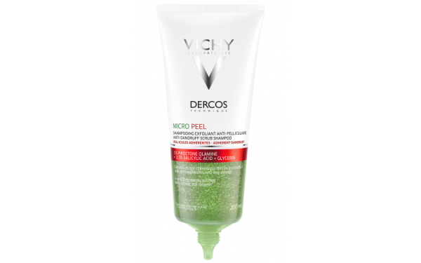ВИШИ Деркос Микро Пил Шампунь-скраб глубокого очищения против стойкой перхоти 200мл