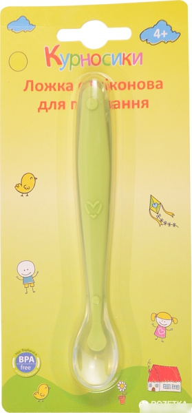 ЛОЖКА «КУРНОСИКИ» силиконовая, от 4-х мес.