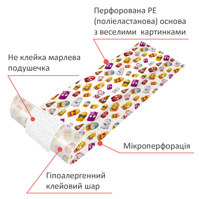 МИЛПЛАСТ KIDS BIG SIZE детский пластырь нестандартного размера 50 x 6 см №1