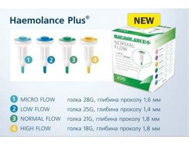 ЛАНЦЕТИ HAEMOLANCE plus normal FLOW голка 21G тип 420 №200 ЛАНЦЕТИ HAEMOLANCE plus normal FLOW голка 21G тип 420 №200
