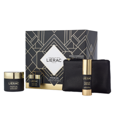 ЛІЕРАК Преміум шовковистий крем 50мл + Преміум крем для контуру очей 15мл + косметичка набір