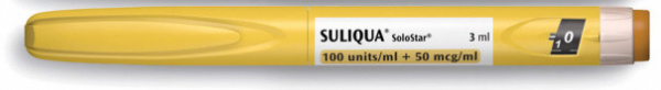 СОЛІКВА розчин для ін'єкцій 100од/мл+33мкг/мл картридж 3мл №3