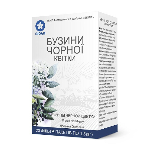 БУЗИНЫ ЧЕРНОЙ ЦВЕТЫ фильтр-пакет 1,5 г №20 БУЗИНЫ ЧЕРНОЙ ЦВЕТЫ фильтр-пакет 1,5 г №20