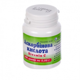 АСКОРБІНОВА кислота драже 50мг контейнер №160
