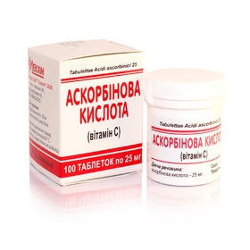 АСКОРБІНОВА кислота табл. 25мг контейнер №100