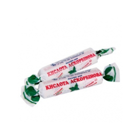 КИСЛОТА АСКОРБИНОВАЯ С САХАРОМ С МЯТНЫМ ВКУСОМ табл. 0,025 г в этикете №10