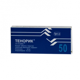 ТЕНОРІК табл. в/о 50мг+12,5мг №28