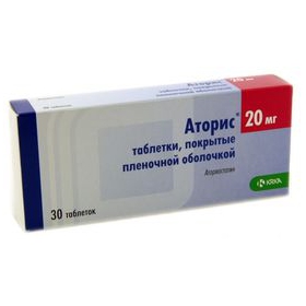 АТОРИС табл. п/плен. оболочкой 20 мг №30