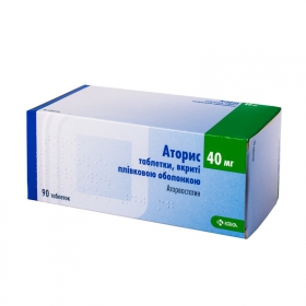 АТОРИС табл. п/плен. оболочкой 40 мг №90