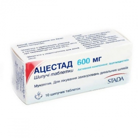 АЦЕСТАД табл. шип. 600 мг туба №10
