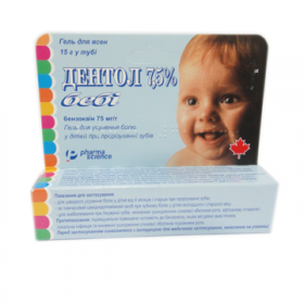 ДЕНТОЛ 7,5% гель для ясен 75мг/г туба 15г