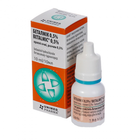 БЕТАЛМИК капли глазные, р-р 0,5% фл.-капельн. 10 мл