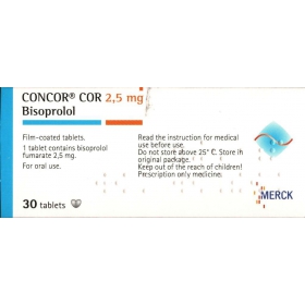 КОНКОР КОР табл. п/плен. оболочкой 2,5 мг блистер №30