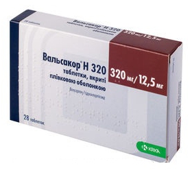 ВАЛЬСАКОР H 320 табл. в/о 320мг+12,5мг №28