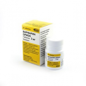 ВАРФАРИН ОРИОН табл. 3 мг №30