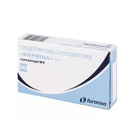 ГЛИЦЕРИНОВЫЕ СУППОЗИТОРИИ «ФАРМИНА» 1,5 г блистер №5