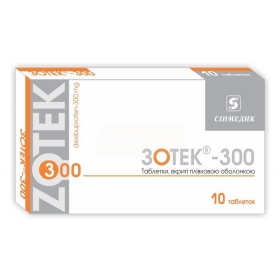 ЗОТЕК-300 табл. п/плен. оболочкой 300 мг блистер №10