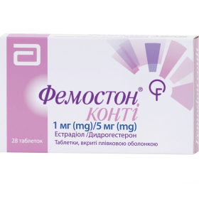 ФЕМОСТОН КОНТИ табл. п/плен. оболочкой 1 мг + 5 мг блистер №28