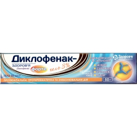 ДИКЛОФЕНАК форте гель 3% туба 50г
