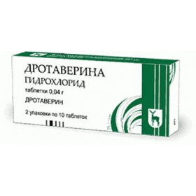 ДРОТАВЕРИНА ГИДРОХЛОРИД табл. 40 мг блистер №20