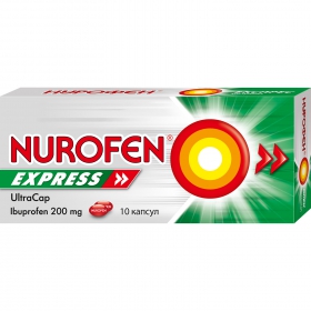 НУРОФЕН ЭКСПРЕСС УЛЬТРАКАП капс. мягкие 200 мг №10