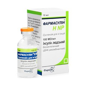 ФАРМАСУЛІН H NP суспензія для ін'єкцій 100од/мл фл. 10мл