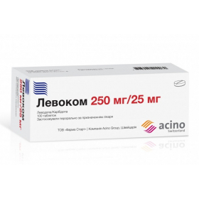 ЛЕВОКОМ табл. 250 мг + 25 мг блистер №100