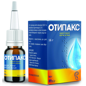 ОТИПАКС капли ушные фл. 16 г, с крышкой-капельницей