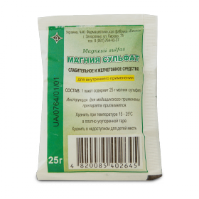 МАГНИЯ СУЛЬФАТ порошок 25 г пакет