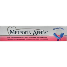 МЕТРОГИЛ ДЕНТА гель д/десен туба 20 г