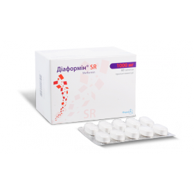ДИАФОРМИН SR табл. пролонг. дейст. 1000 мг блистер №60